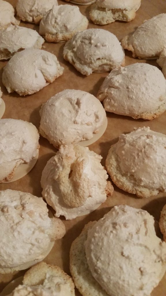 German Christmas Cookies: Almond Macaroons - Fresh Almond Macaroons without Decoration