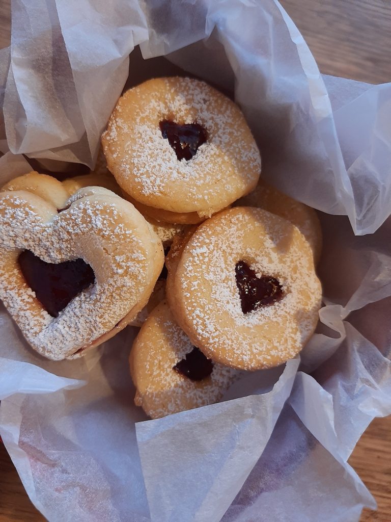 Heart Cookies in an open box