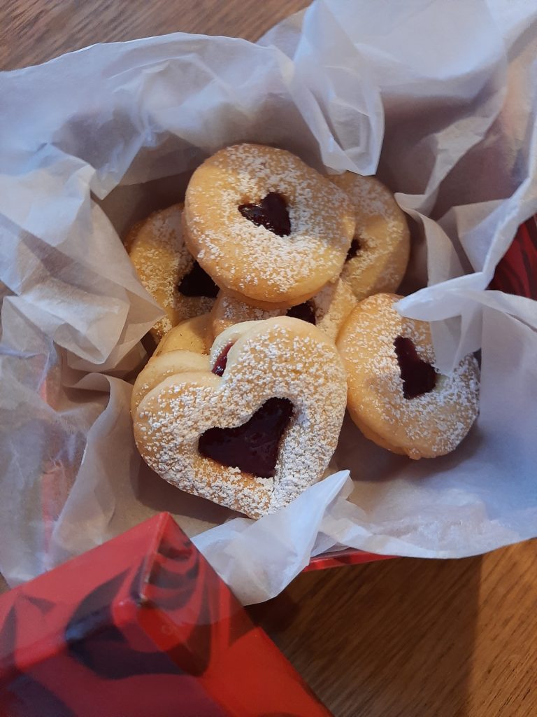 Heart Cookies in Rose Box