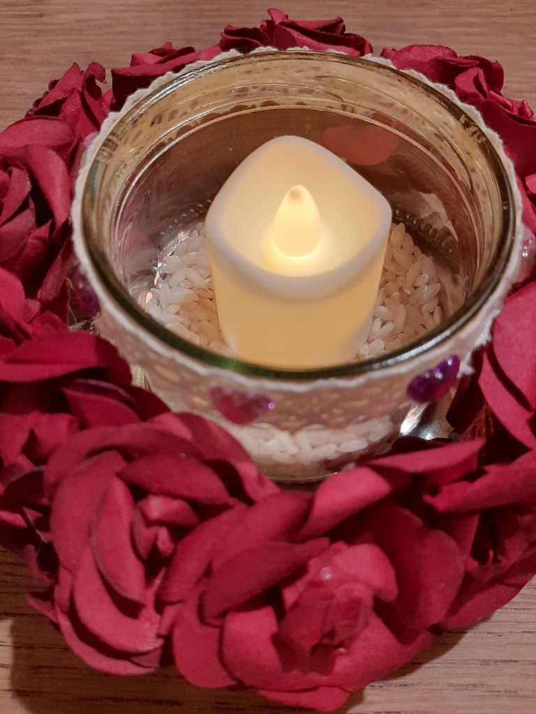 Valentine's Day Candle Arrangement
