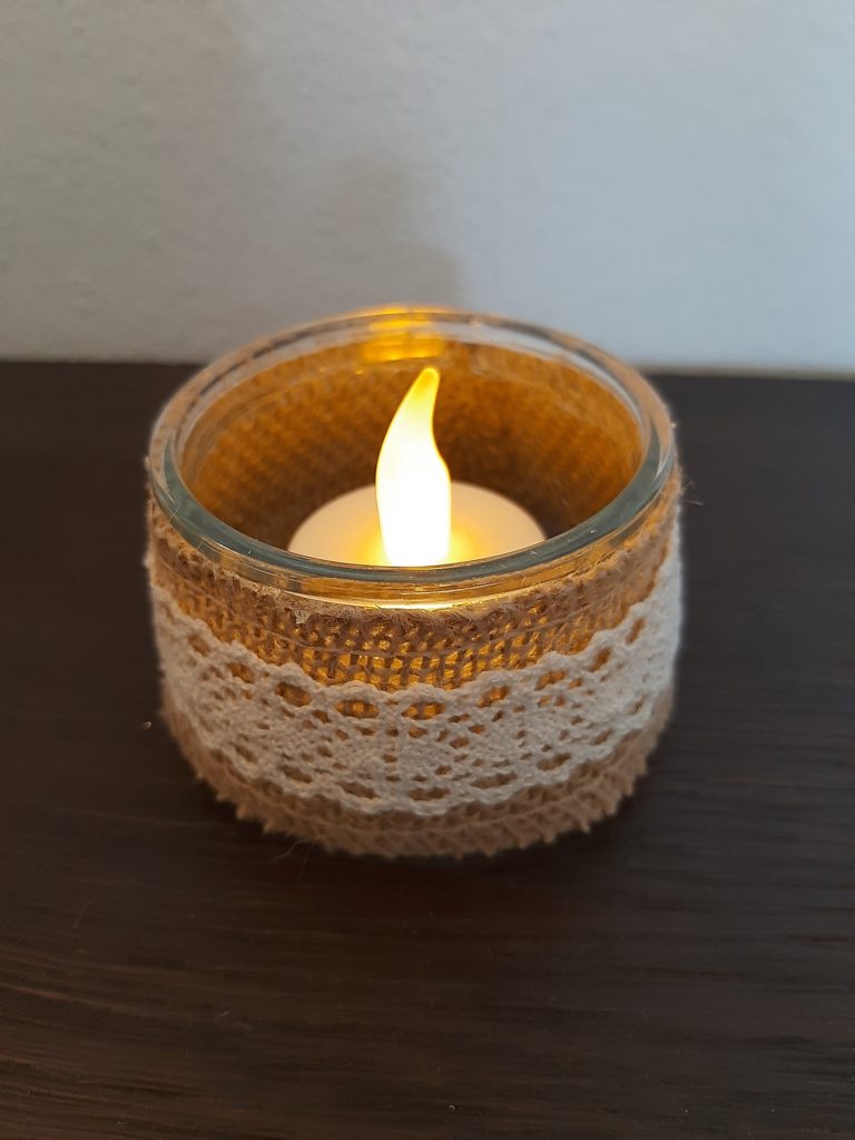 Candle Holder with Jute